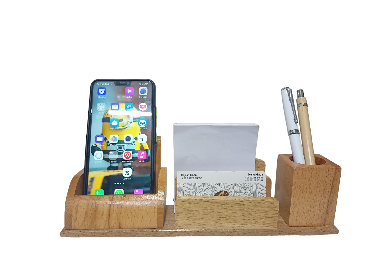 DW-1069 Wooden Desktop Pen Stand