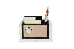 DW 2013 C Rectangle Wooden Pen Stand With Clock