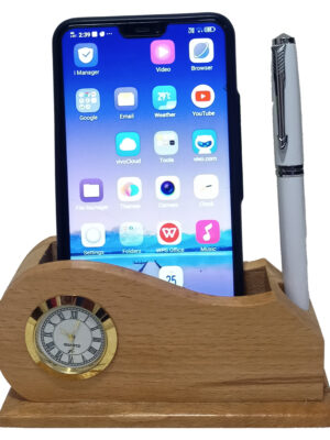 DW-2038 Wooden Mobile Holder with Pen Holder