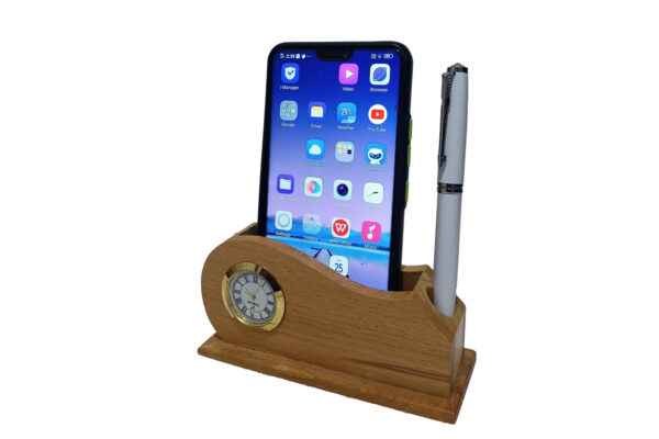 DW-2038 Wooden Mobile Holder with Pen Holder