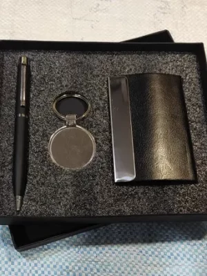 DM-105 Gift Set Metal Pen, Keychain And Metal Card Holder