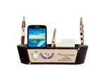 DW-2021 C Wooden Mobile Pen Stand With Clock