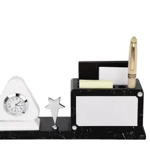 DW 2026 C Wooden Clock Pen Stand With Star