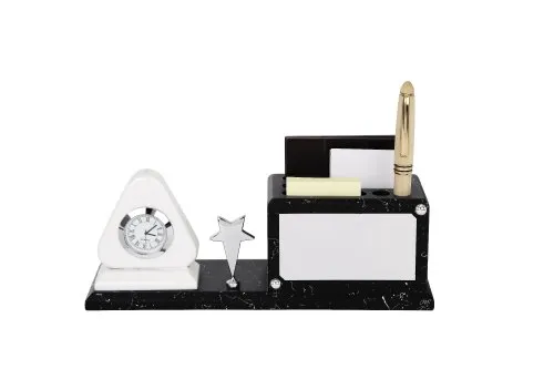 DW 2026 C Wooden Clock Pen Stand With Star
