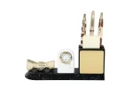DW 2029 C Wooden Clock Pen Stand For Gift