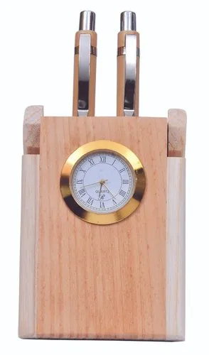 DW-357-P Table Clock Pen Stand