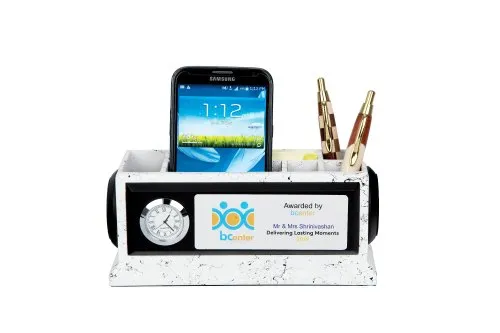 DW2043C Wooden Marble Finish Pen Stand