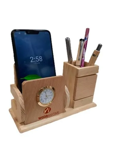 DW5136 Wooden Desktop Pen Stand