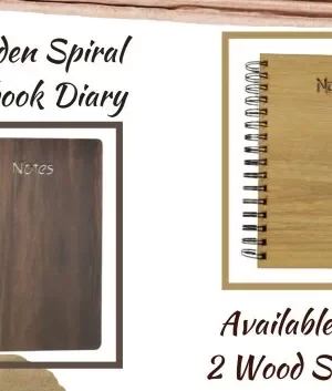Wooden Spiral Note Book