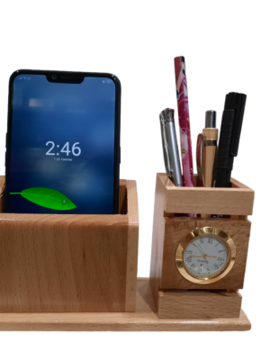 Wooden Pen Stand with Name Engraved: DW 2050