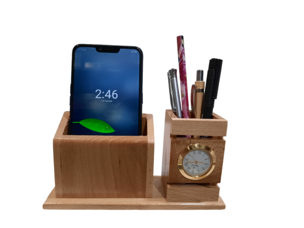Wooden Pen Stand with Name Engraved: DW 2050