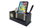 DW-2750 Black Wooden Pen Stand With Lifetime Calendar