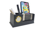 DW-2750 Black Wooden Pen Stand With Lifetime Calendar