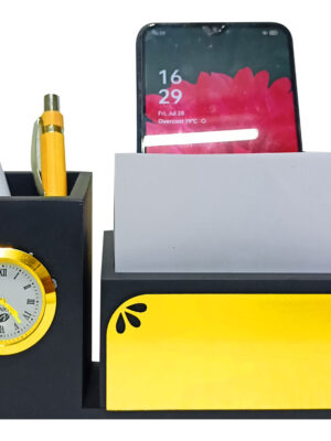 Black Wooden Desk Top Pen Stand DW-6008