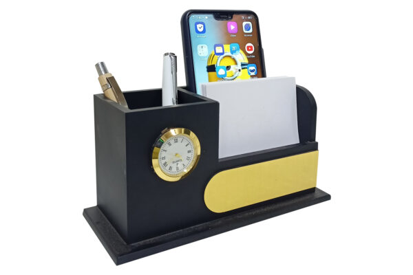 DW-6018 Black Wooden Pen Stand