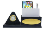 DW-6021 Triangle Black Wooden Pen Stand