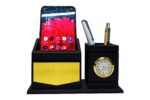 DW-6061 Black Wooden Mobile stand cum Pen Stand