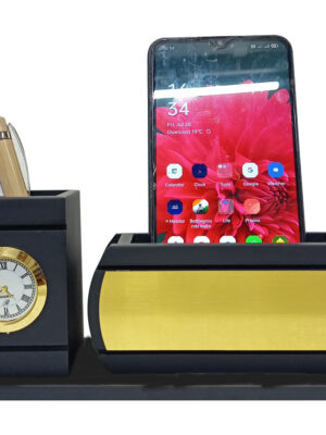 DW-6071 Woodanytime Black Wooden Pen Stand