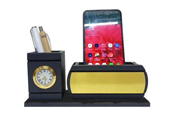 DW-6071 Woodanytime Black Wooden Pen Stand