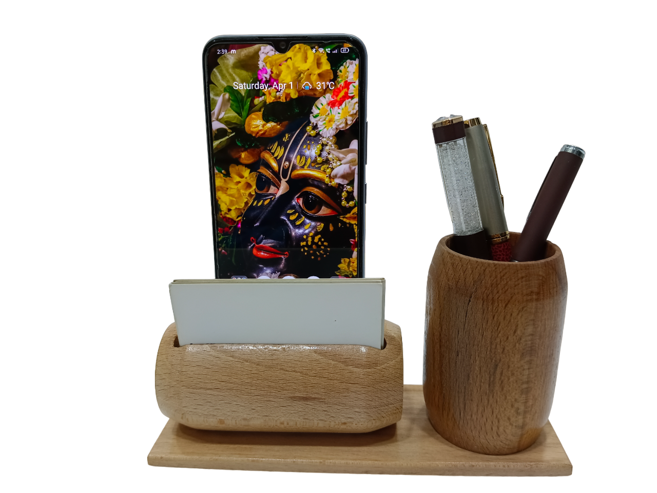 Bamboo Wooden Pen Stand: DW 7004