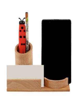 Natural Wooden Pen Stand: DW 7007