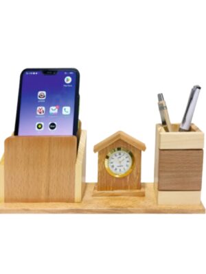 Natural Wooden Pen Stand: DW 5149