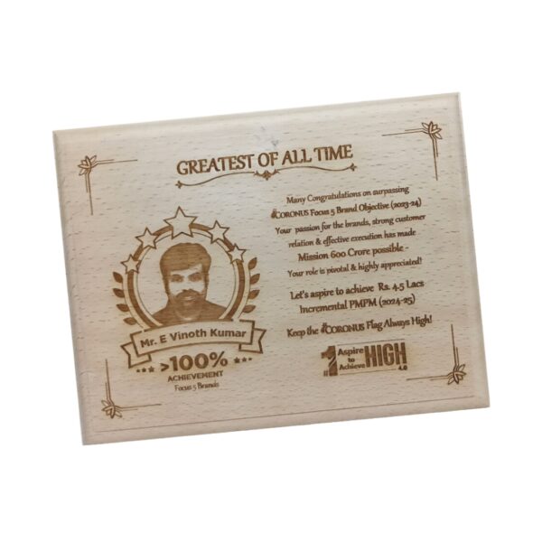 Wooden Plate: 4" x 6", 5" x 7", ', 6" x 8" ', 7" x 9", , 8" x 10" & 8" x 12", 9" X 12"