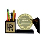 Black Wooden Pen Stand: DW 5010
