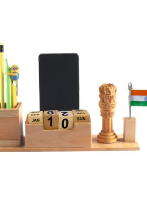 Natural Wooden Pen Stand: DW 1003 F