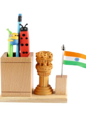 Natural Wooden Pen Stand: DW 1001 F