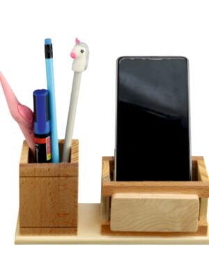 Natural Wooden Pen Stand: DW 5152