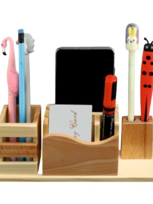 Natural Wooden Pen Stand: DW 5153