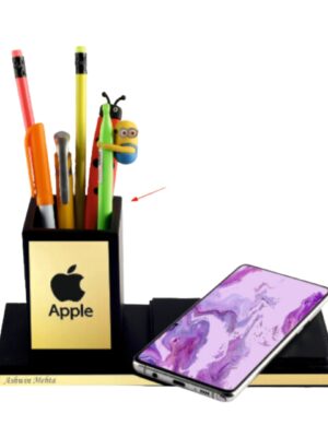 Black Wooden Pen Stand: DW 929