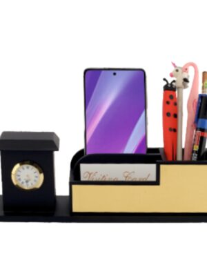 Black Wooden Pen Stand: DW 5020