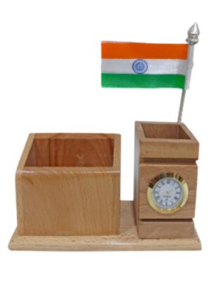Natural Wooden Pen Stand: DW 2050 F