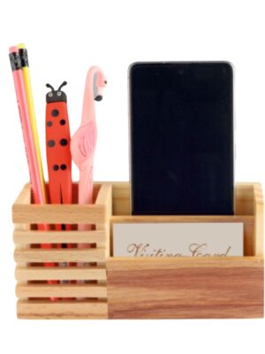 Natural Wooden Pen Stand: DW 5154