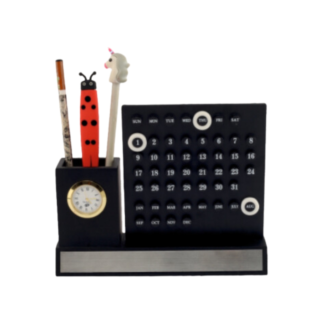 Black Wooden Pen Stand: DW 5001