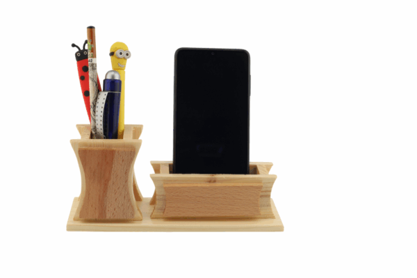 Natural Wooden Pen Stand: DW 5155