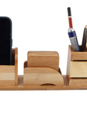 Natural Wooden Pen Stand: DW 5156