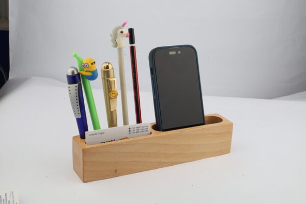 Natural Wooden Pen Stand: DW 5157