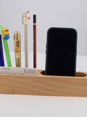 Natural Wooden Pen Stand: DW 5157